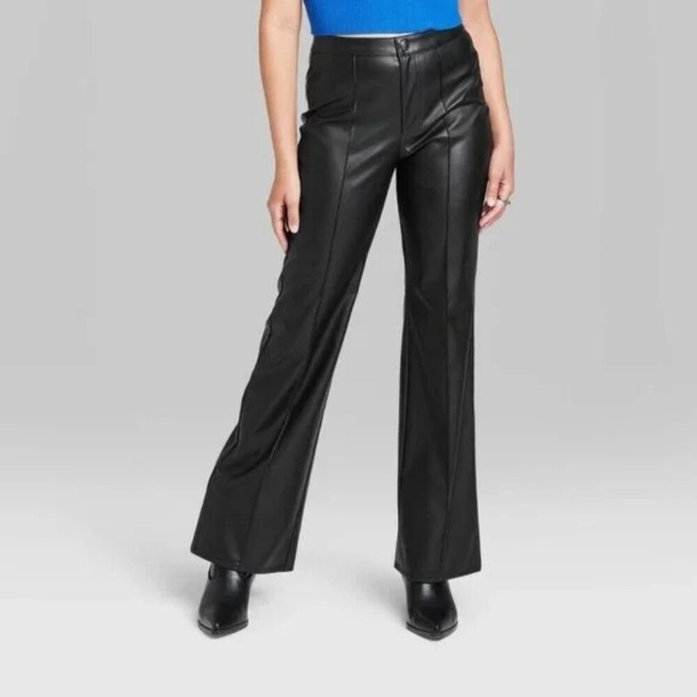Wild Fable Faux Black Leather Pants, Size 4